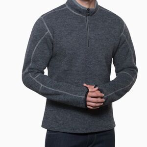 Kuhl Kore Quarter Zio Thermo Gray Pullover Fleece Lined Size M